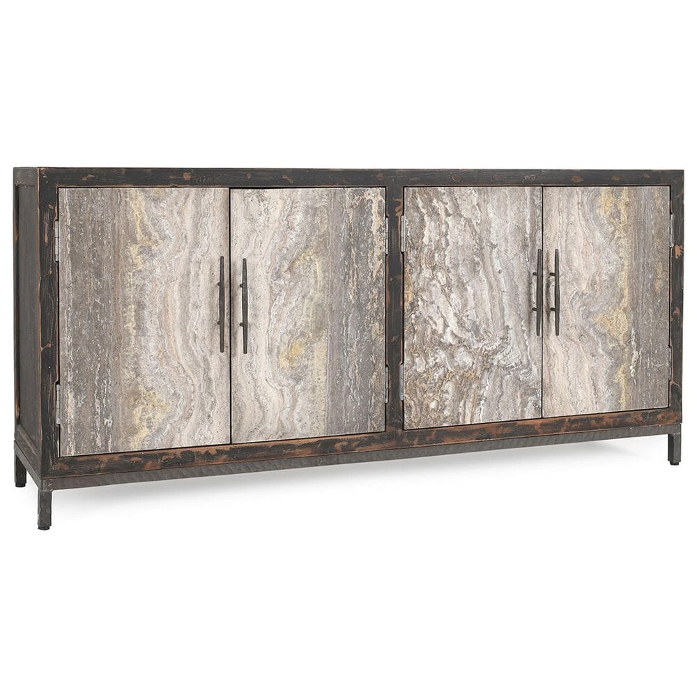 Classic Home Lisbon 4-Door Sideboard in Black, , large