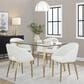 LumiSource Clara Dining Table in Gold and Clear - Table Only, , large