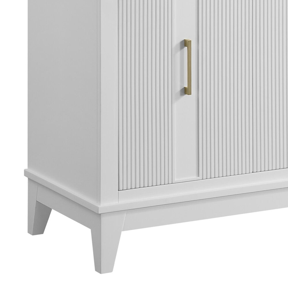 37B Fenwick 36" Single Bathroom Vanity in Bright White with Glossy White Composite Stone Top and Backsplash, , large