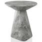 Furniture of America Karvyn 18" Marble Side Table in Gray, , large