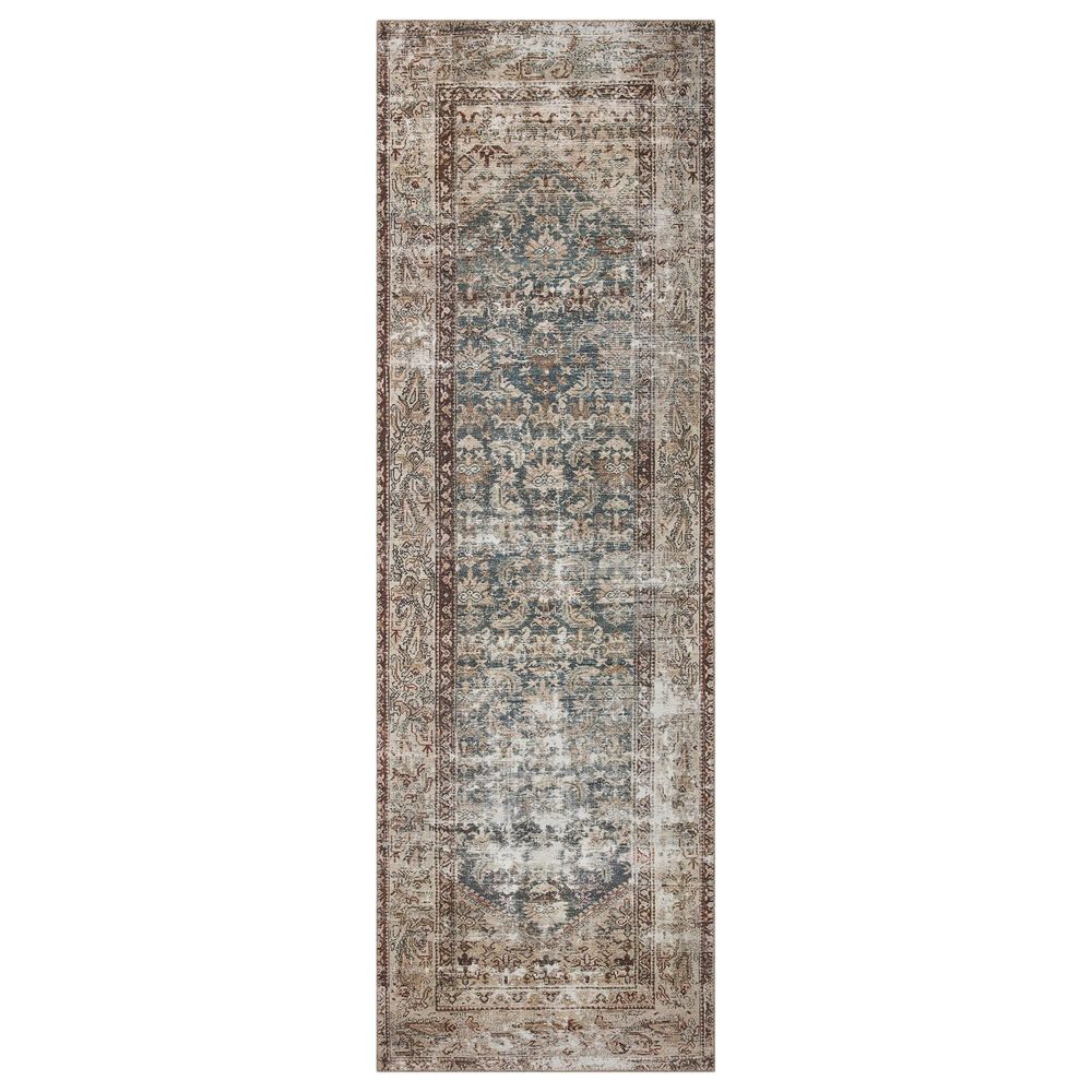 Amber Lewis x Loloi Georgie 2&#39; x 5&#39; Teal and Antique Area Rug, , large