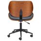 Zuo Modern Flex Low Back Office Chair with Black Faux Leather in Black and Walnut, , large