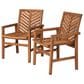 Walker Edison Vincent Patio Chair in Brown (Set of 2), , large