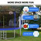HOMLUX 14" Outdoor Trampoline Sports with Basketball Hoop in Blue, , large