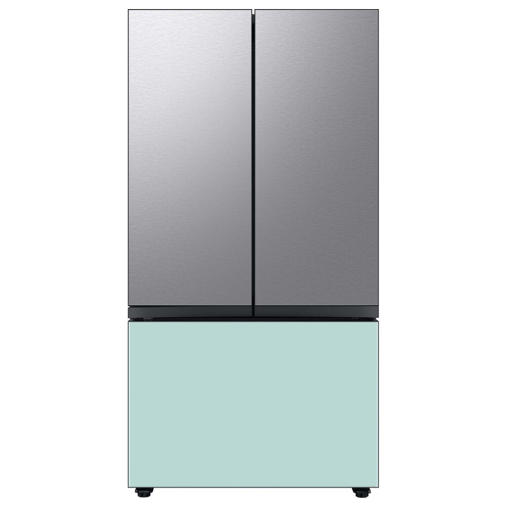 Samsung Bespoke Bespoke 3-Door French Door Refrigerator Bottom Panel in Morning Blue Glass, , large