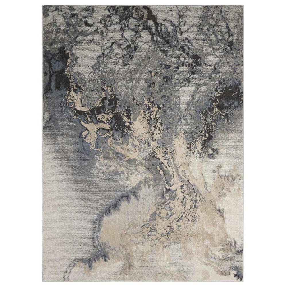 Nourison Maxell MAE08 7"10" x 10"6" Grey Area Rug, , large