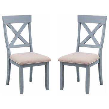 Shell Island Furniture Bar Harbor Dining Chair in Bar Harbor Blue (Set of 2), , large