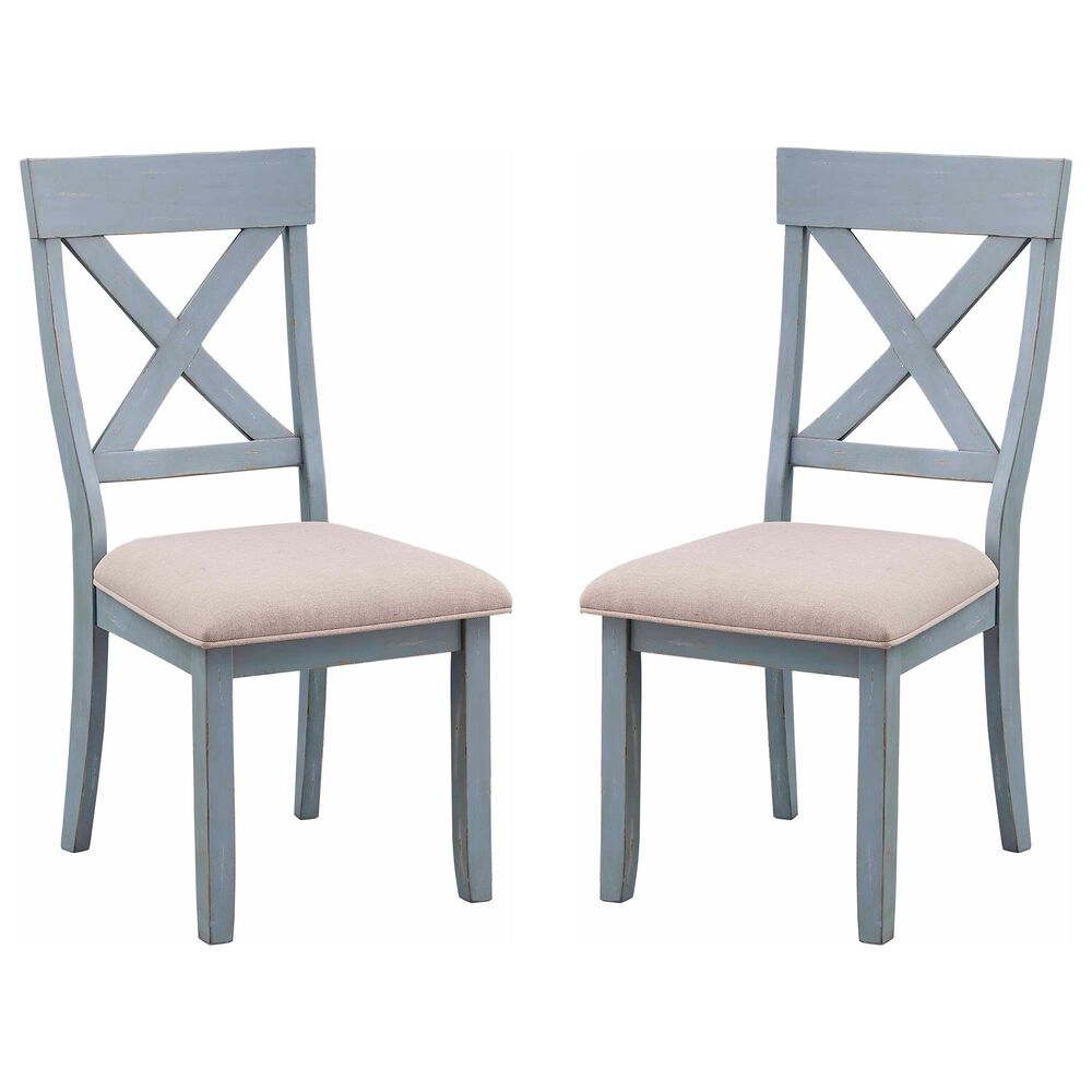 Shell Island Furniture Bar Harbor Dining Chair in Bar Harbor Blue (Set of 2), , large