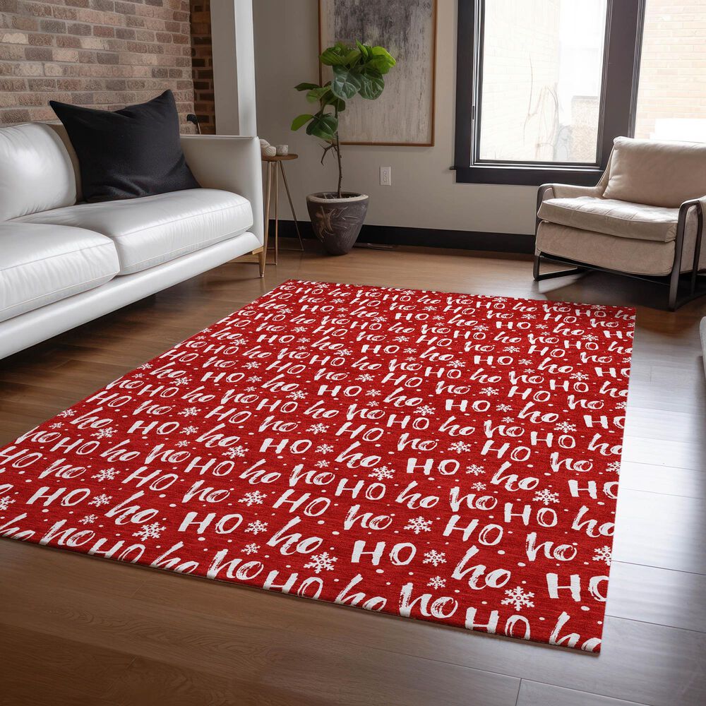 Dalyn Rug Company Wonderland WN22 3&#39; x 5&#39; Red Indoor/Outdoor Area Rug, , large