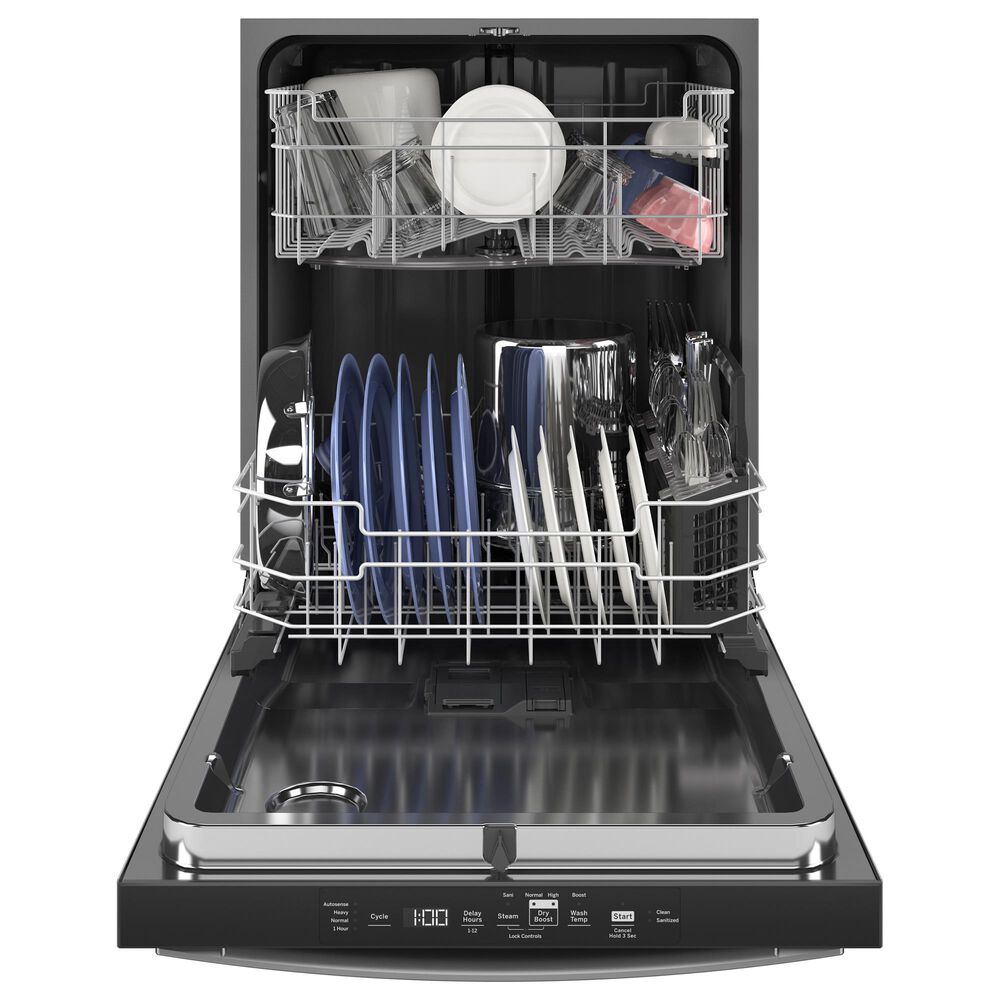 GE Appliances 4-Piece Kitchen Package with 25.7 Cu. Ft. French Door Refrigerator and 5.3 Cu. Ft. 5-Element Freestanding Electric Range in Stainless Steel, , large