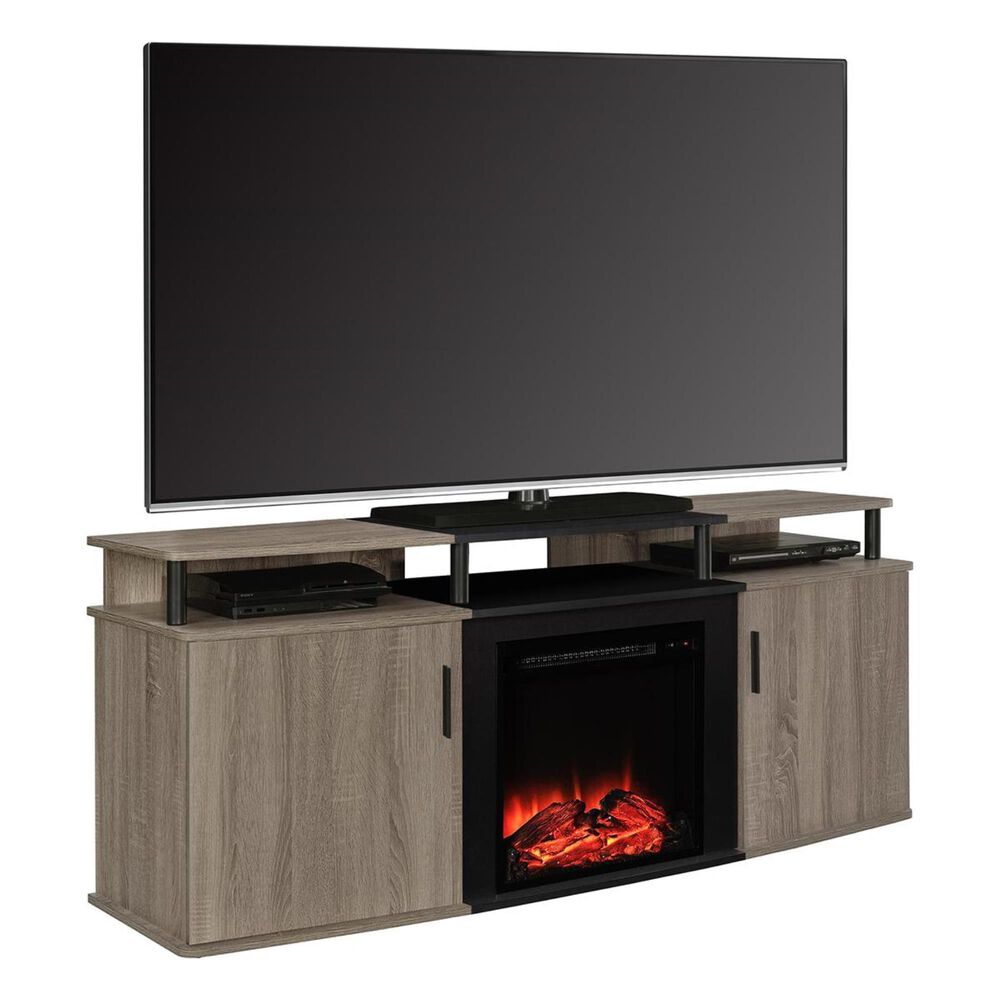 DHP Carson Fireplace TV Console in Sonoma Oak and Black, , large