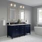 James Martin Vanities Brittany 72" Double Bathroom Vanity in Victory Blue with 3 cm Victorian Silver Quartz Top and Rectangular Sinks, , large