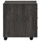 Belle Furnishings Modern Edge 3-Piece Writing Desk with Bookcase and Castered File Cabinet Set in Caffe, , large