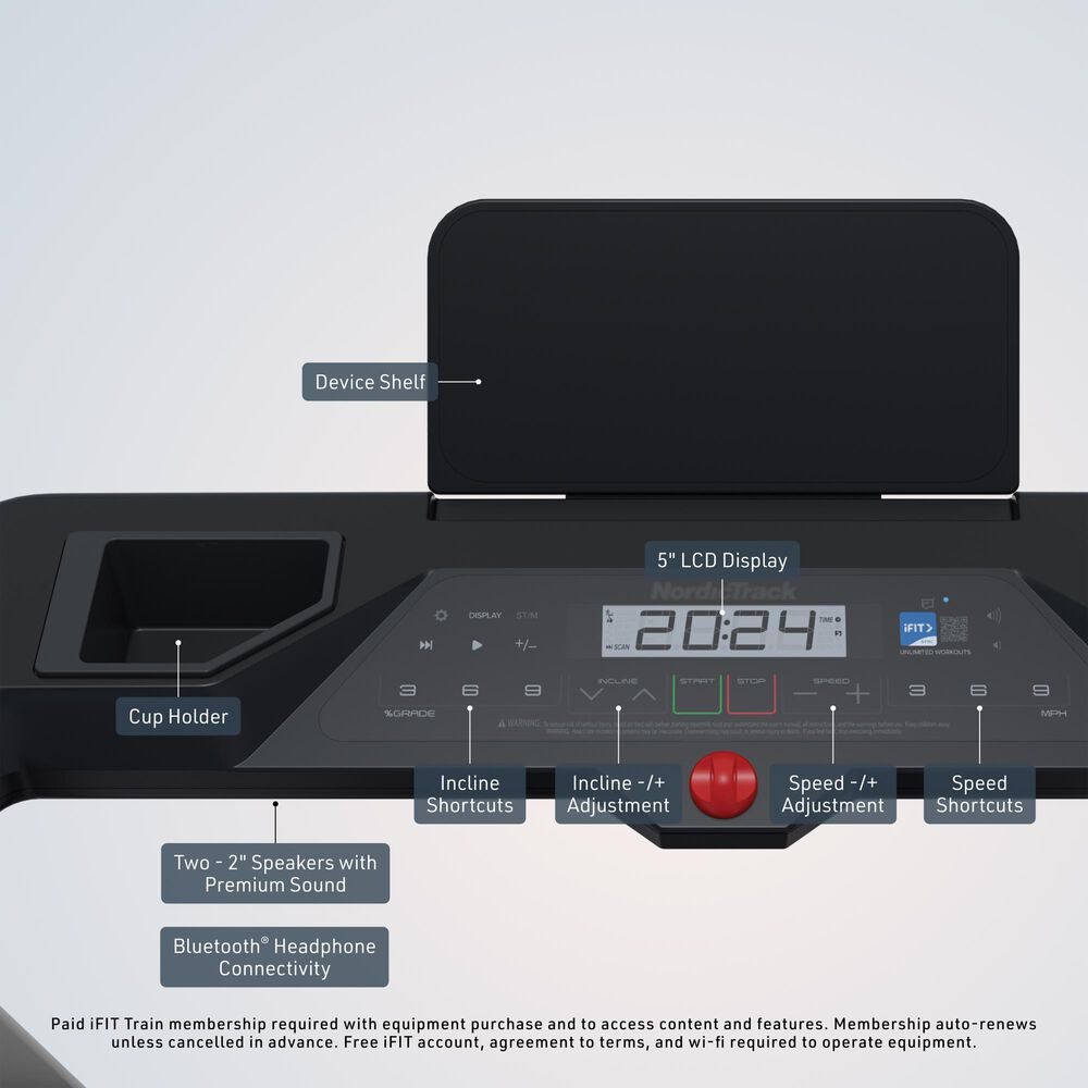 NordicTrack T Series 5 Treadmill with iFIT, , large