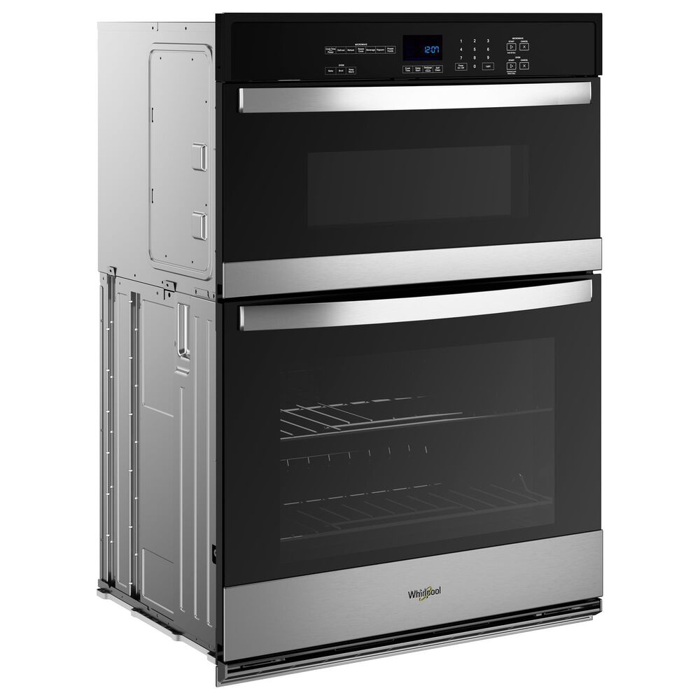 Whirlpool 30&quot; Self-Cleaning Microwave Wall Oven Combo in Stainless Steel, , large