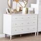 Baxton Studio Roni 7-Drawer Dresser in White, , large