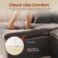HOMLUX 2-Piece Stationary Left-Facing Chaise with Loveseat and Corduroy Fabric Upholstery in Grey, , large