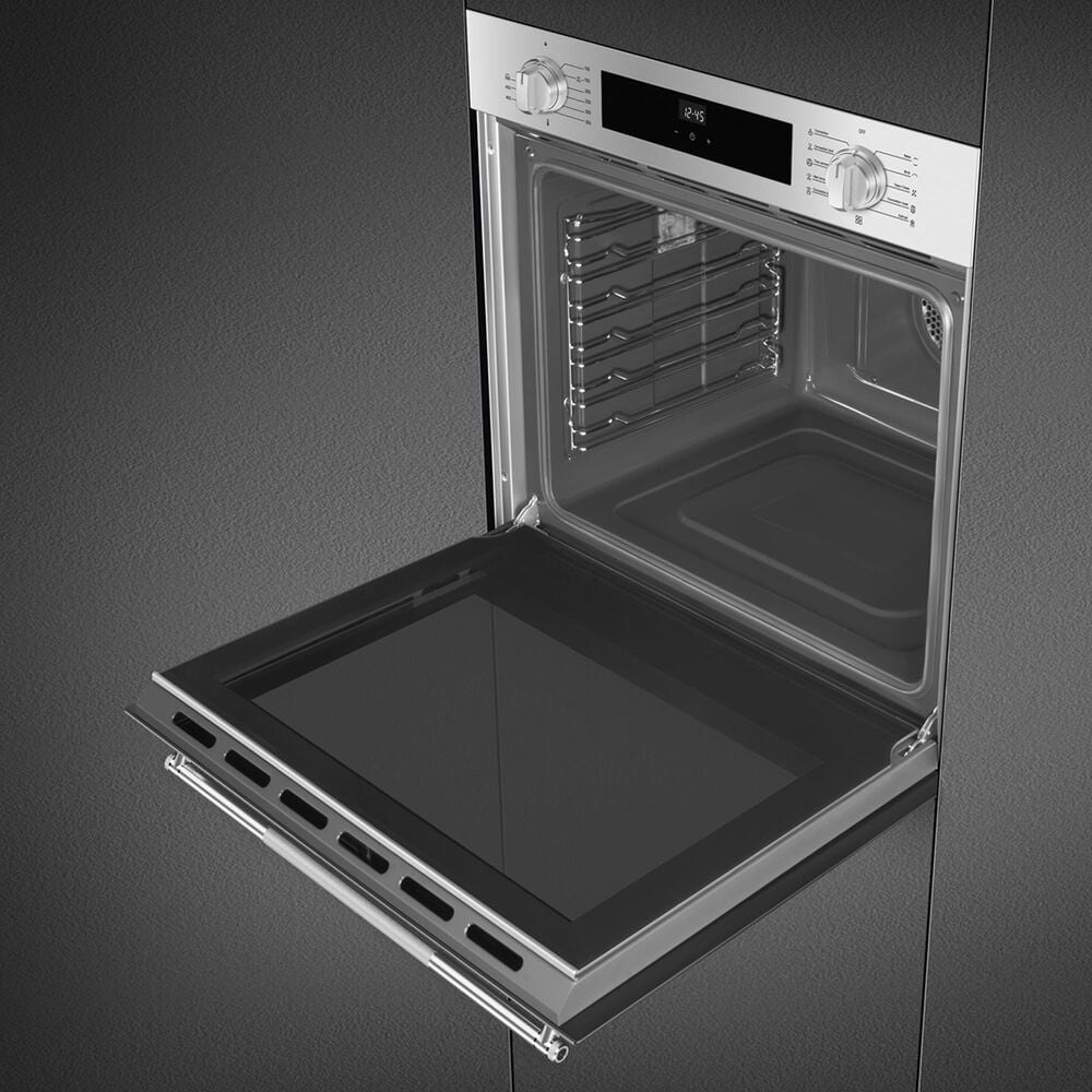 SMEG Classic 30" Single Electric Wall Oven with DigiScreen in Stainless Steel, , large