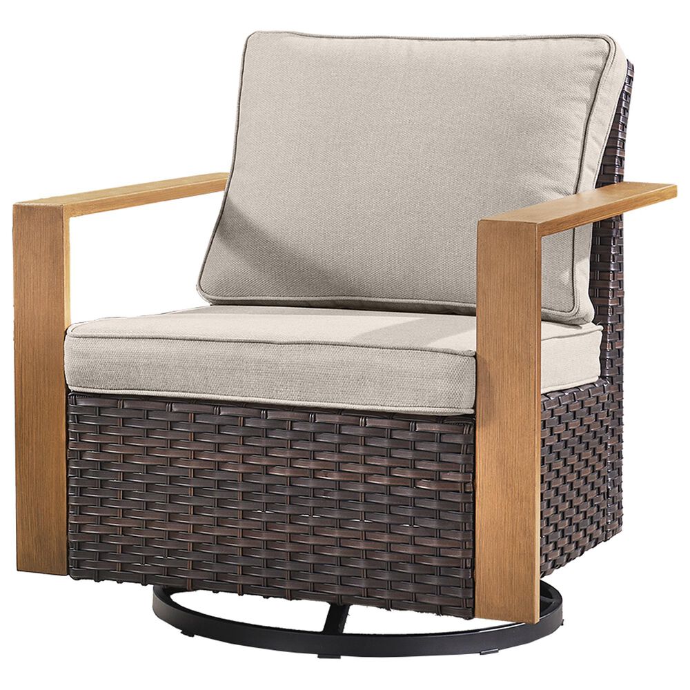 Sunwell Garden 6-Piece Patio Fire Pit Set in Beige, , large