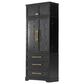 HOMLUX 78.2" Tall Farmhouse Kitchen Pantry Cabinet with 8 Door Shelves, Storage Cabinet with 3 Adjustable Shelves, 3 Large Drawers, Versatile Cupboard for Kitchen, Dining & Bathroom, Ash Black, , large