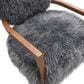 Furniture of America Lumir Long-Haired Accent Chair in Charcoal Gray, , large