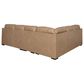 Ashley 3-Piece Leather Sectional in Brown, , large