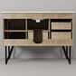 Lexora Home Lancy 48" Single Bathroom Vanity in Rustic Acacia with 2 cm White Cultured Marble Top and Rectangular Sink, , large
