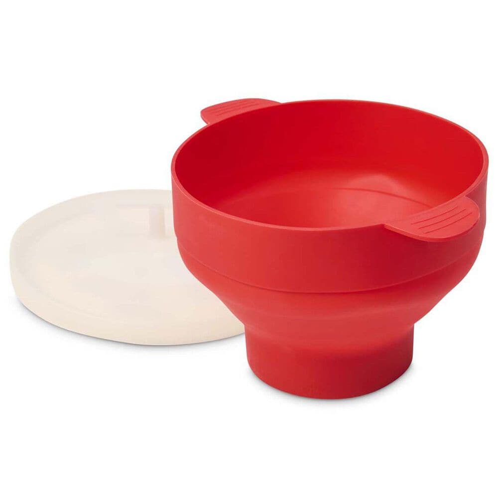 HIC Kitchen Microwave Popcorn Popper in Crimson Red, , large
