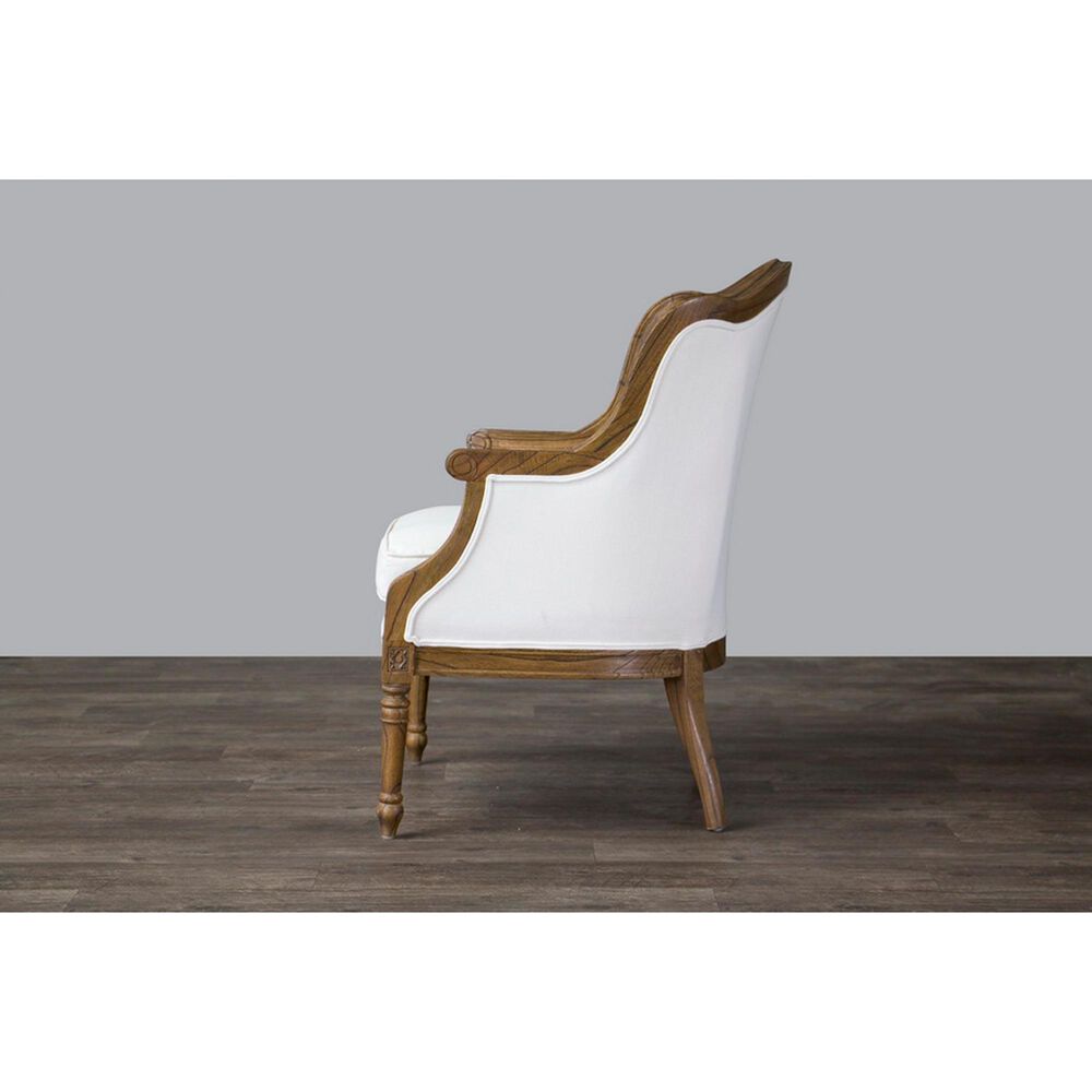 Baxton Studio Charlemagne Accent Chair in Off-White, , large