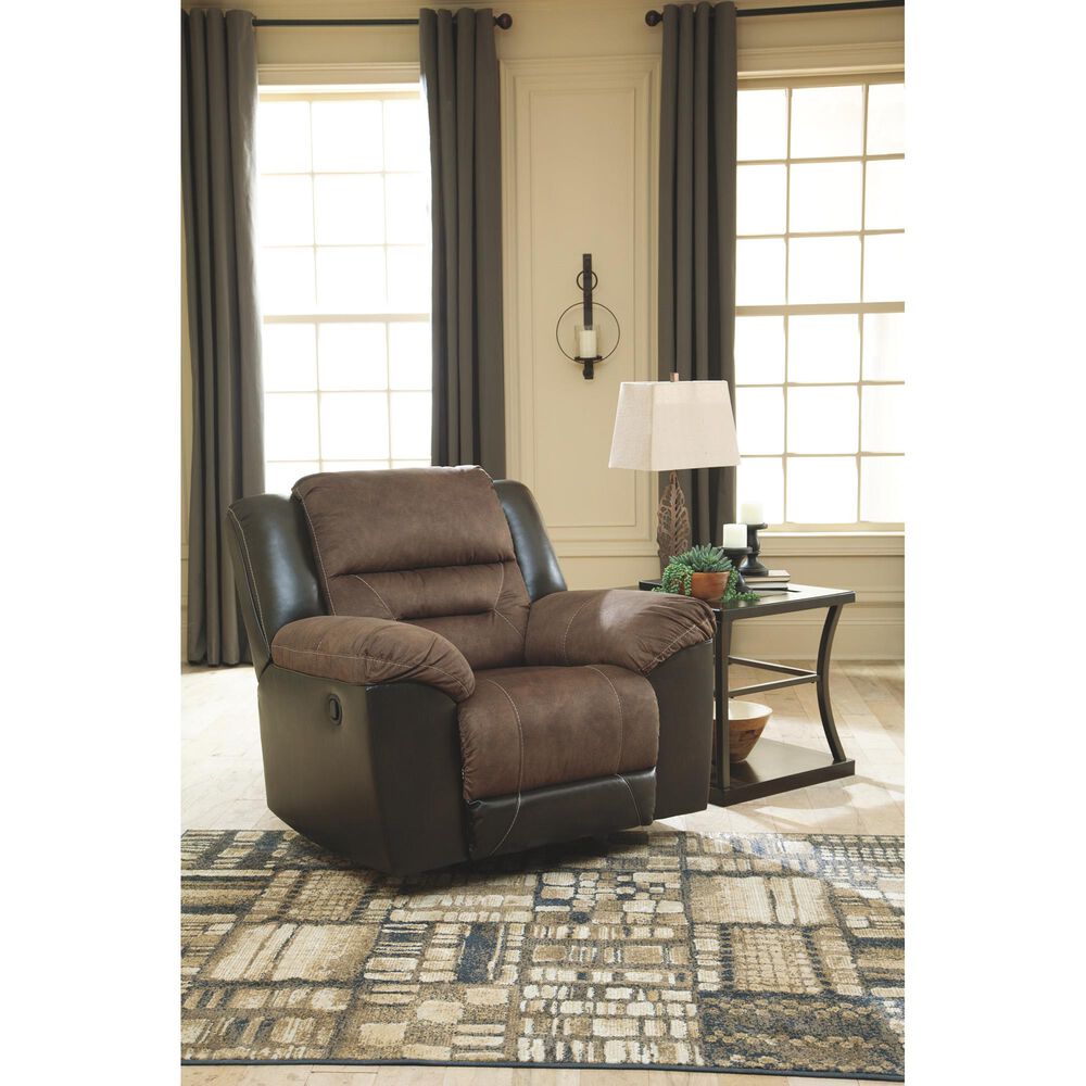 Signature Design by Ashley Earhart Manual Rocker Recliner in Chestnut, , large