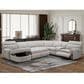 Vogue Home Furnishings 4-Piece Power Left-Facing Reclining Sectional with Chaise in Dove Gray, , large