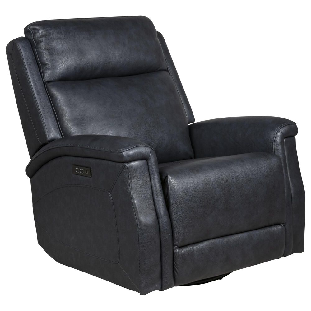 Southern Motion Bergman Power Swivel Glider Recliner in Reno Navy, , large