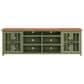 Legends Home Vineyard 96" TV Stand Console in Sage Green and Fruitwood, , large