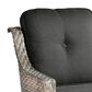 HOMLUX Outdoor Rattan Loveseat with Ergonomic in Black, , large