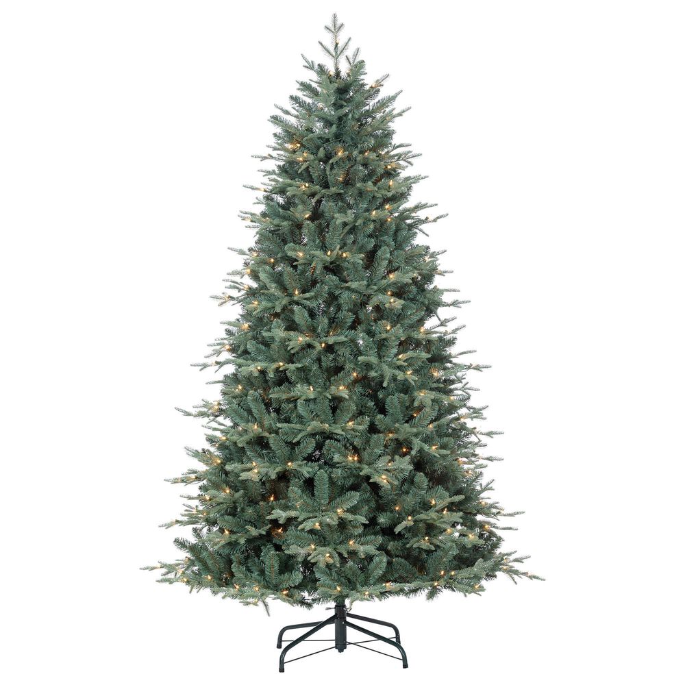 The Gerson Company 6.5" Natural Cut Blue Spruce Tree in Green, , large