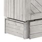 New Day Furniture Ranchero Queen Murphy Cabinet with Mattress in Wildwood Vintage White, , large