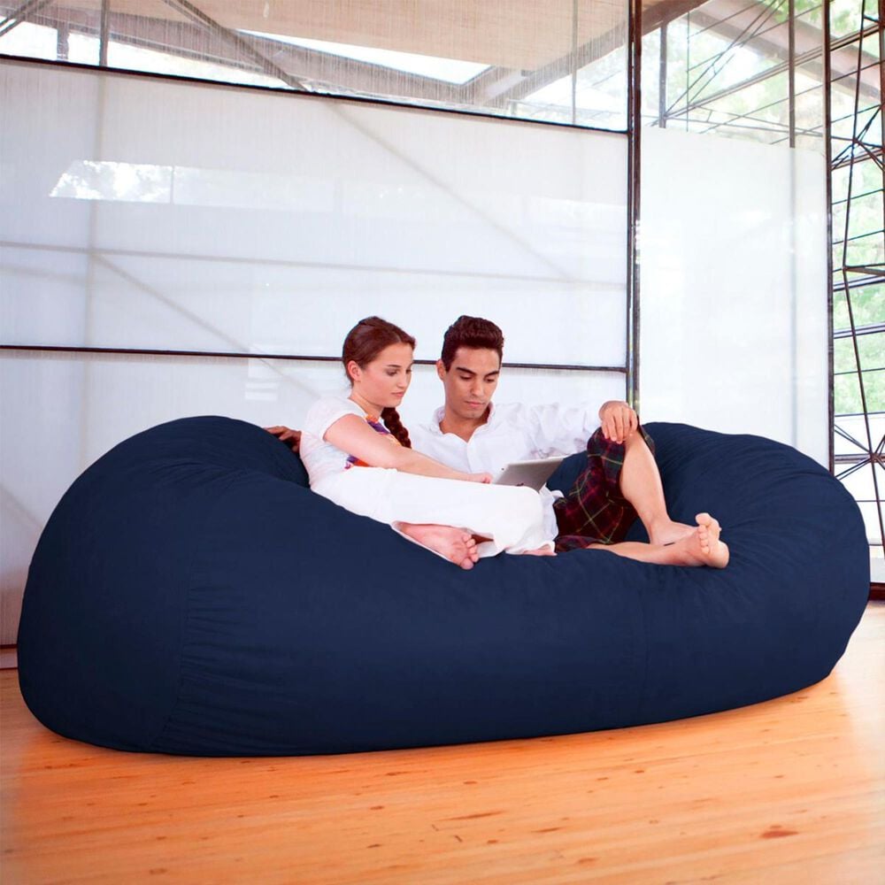 Jaxx 7&#39; Giant Bean Bag Sofa in Navy, , large