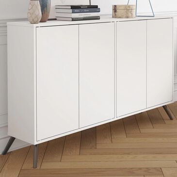 Bestar Small Space Krom 60" Storage Unit in White, , large