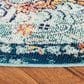 Safavieh Madison MAD447K 5" Round Navy and Light Blue Area Rug, , large