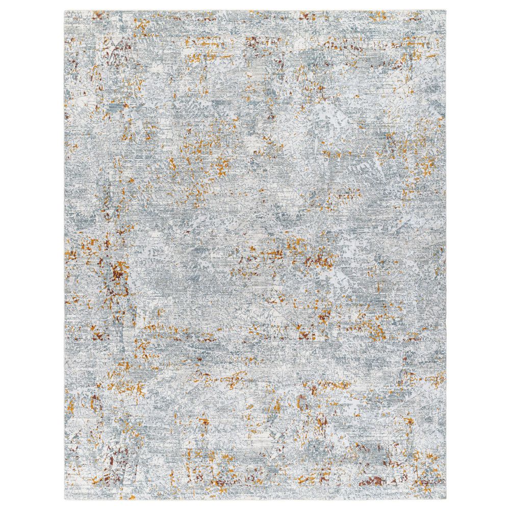 Surya Dresden Gray, White, Medium Gray, Light Slate, Mustard and Rust 9' x 12'2" Area Rug, , large