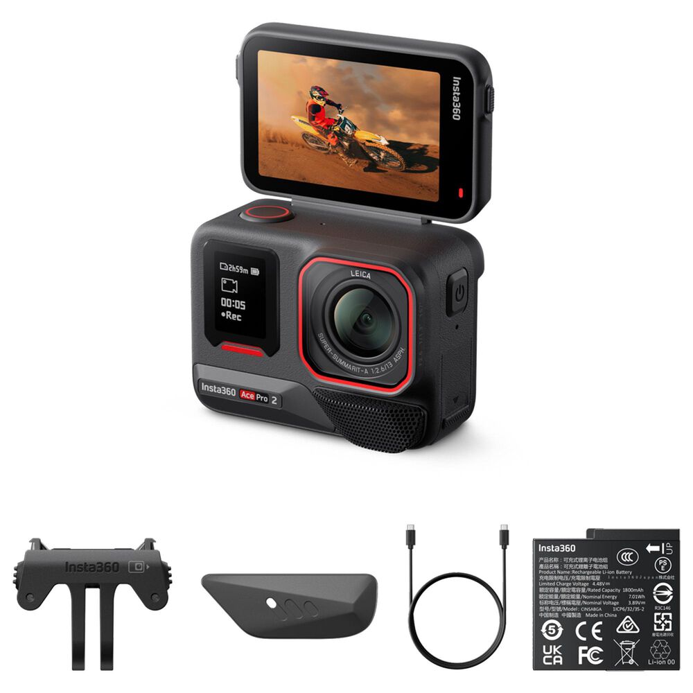Insta360 Ace Pro 2 Standard Bundle Camera with Single Batery in Midnight Black, , large