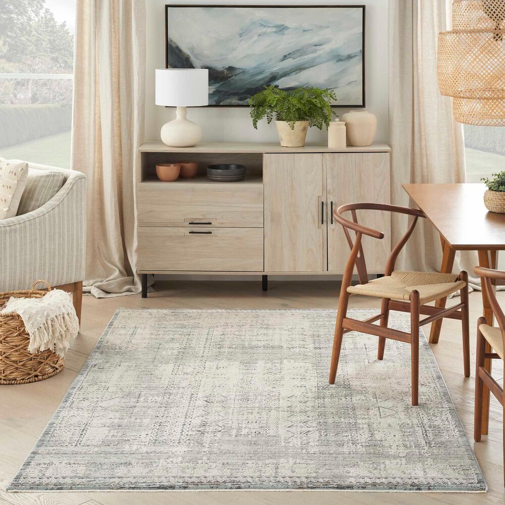 Nourison Lynx 12&#39; x 15&#39;9&quot; Ivory and Blue Area Rug, , large
