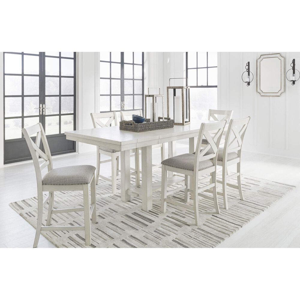 Ashley Robbinsdale 7-Piece Counter Height Dining Set in Antique White, , large