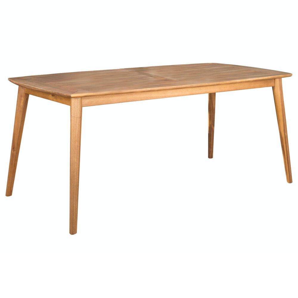 Hearth and Haven Outdoor Rectangular Dining Table in Teak - Table Only, , large