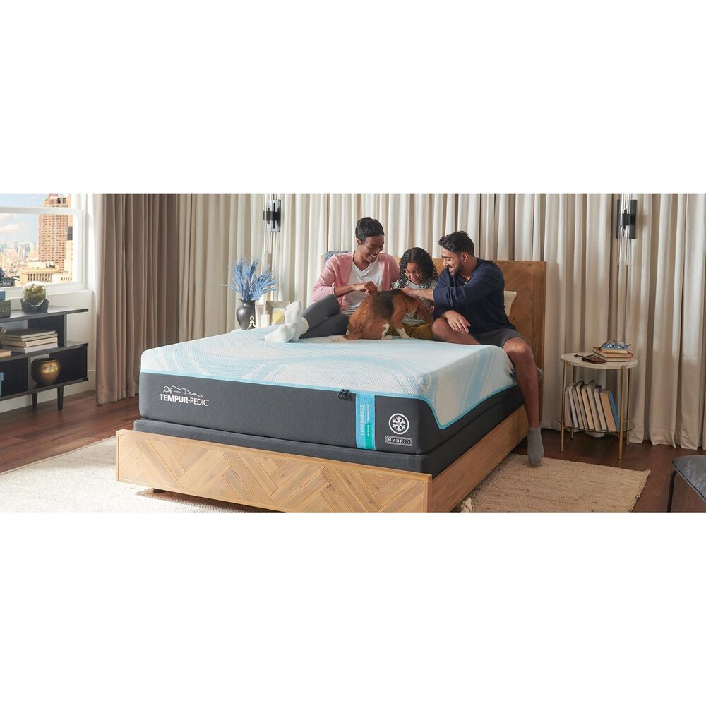 Tempur-Pedic LuxeBreeze 2.0 Medium Hybrid King Mattress with High Profile Box Springs, , large