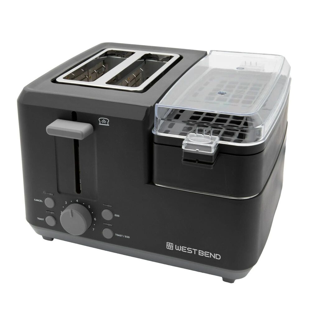 West Bend 2-Slice Breakfast Station in Black, , large