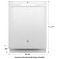 GE Appliances 24" Built-In Bar Handle Dishwasher with 50 dBA in White, , large