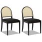 Jennifer Taylor Home Panama Side Chair with Ebony Black Cushion in Black and Natural (Set of 2), , large