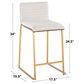 Lumisource Mason Mara Counter Stool with Black Cushion in Gold and Walnut (Set of 2), , large