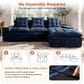 HOMLUX 2-Piece Right Facing Sectional with Chaise in Blue, , large
